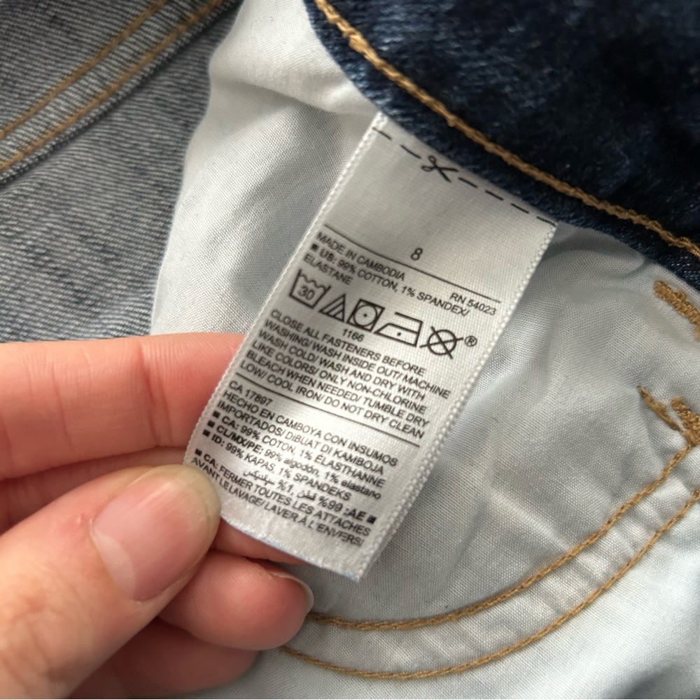 Old Navy High Rise Distressed Jean Shorts - Picture 8 of 8